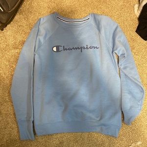baby blue champion crew neck